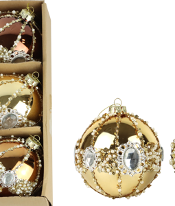 4123 XMAS BALL-BOX OPULENT GLOW S/9
